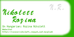 nikolett rozina business card
